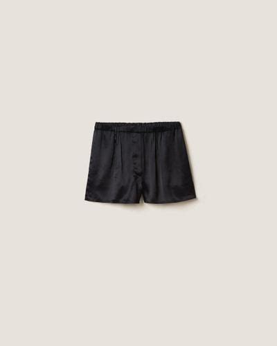 miu miu satin shorts|Black Satin Boxer Shorts .